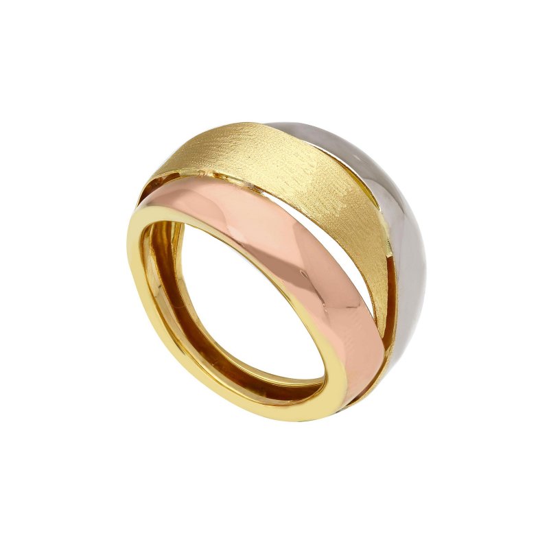 Songa Antonio - Anello Intreccio - Oro Tre Colori