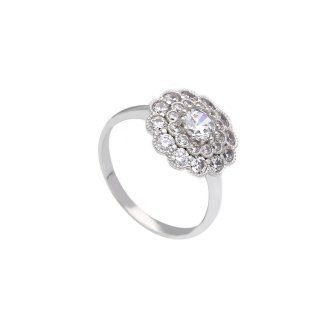 Songa Antonio - Anello Solitario - Oro Bianco
