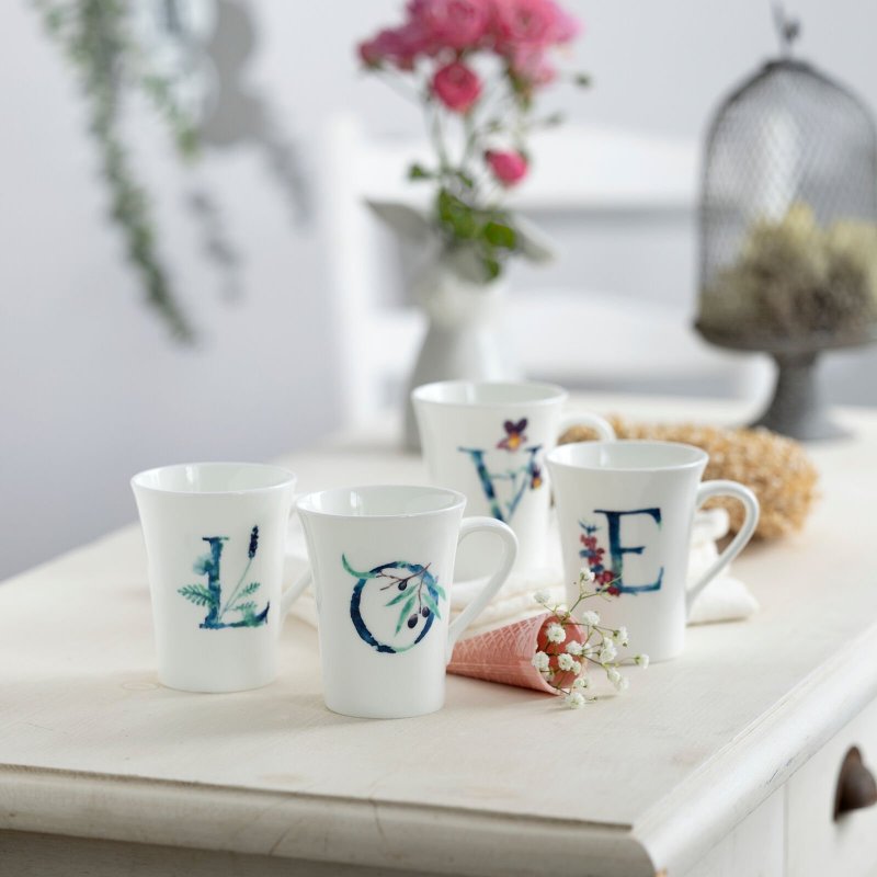 Hutschenreuther - Flower Alphabet Mug - Bone China