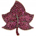 Myj - Orecchino Edera - Argento - Zirconi Rossi