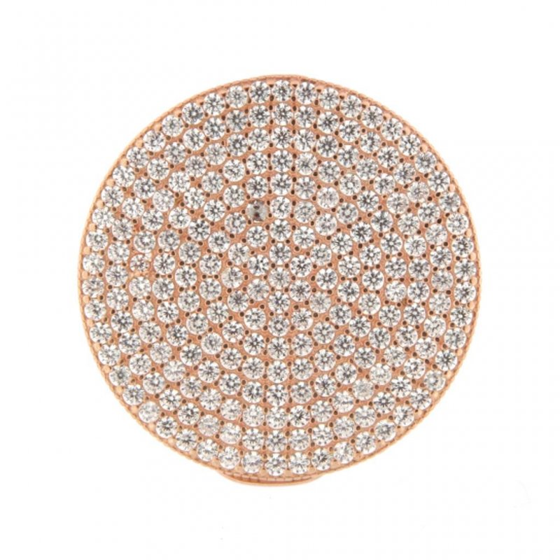 Myj - Orecchino Bottone - Argento - Zirconi
