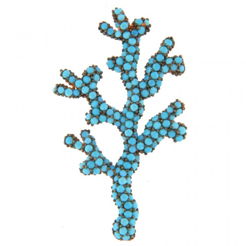 Myj - Orecchino Corallo - Argento - Zirconi