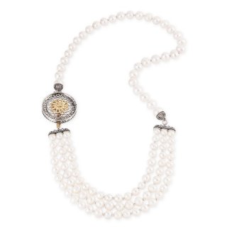 Gerardo Sacco - Collana Sole - Argento 925 - Perle