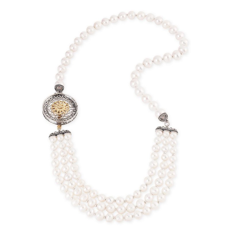 Gerardo Sacco - Collana Sole - Argento 925 - Perle