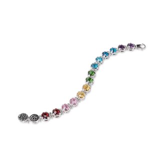 Gerardo Sacco - Bracciale Argento 925 - Zirconi Multicolor