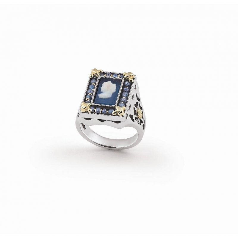 Gerardo Sacco - Anello Au 18Kt - Agata Colorata