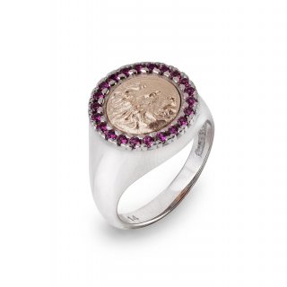 Gerardo Sacco - Anello Leone - Oro 375 - Cristalli