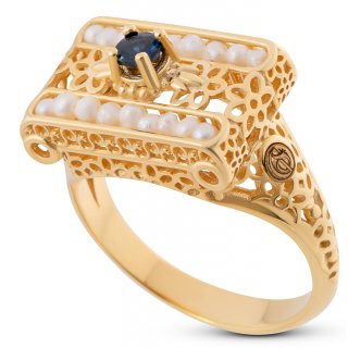 Gerardo Sacco - Anello Capitello - Oro 375 - Zaffiro