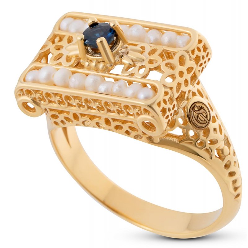 Gerardo Sacco - Anello Capitello - Oro 375 - Zaffiro