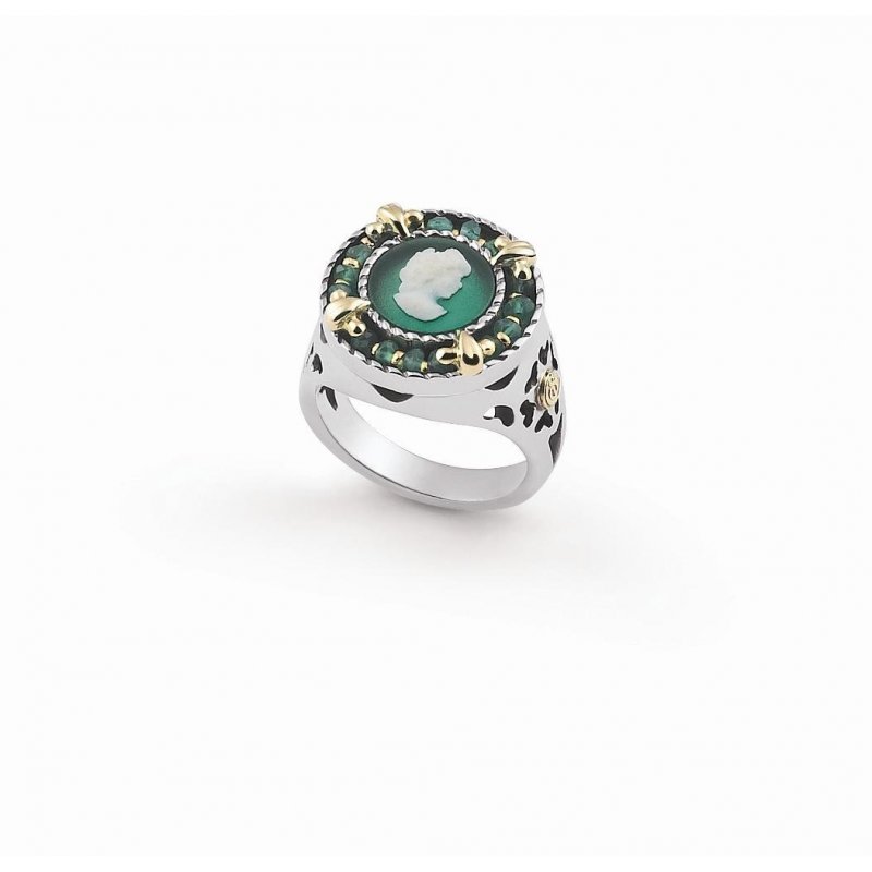 Gerardo Sacco - Anello Au 18Kt - Agata Colorata