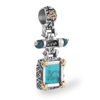 Gerardo Sacco - Pendente Quadrato - Argento 925 - Oro 750