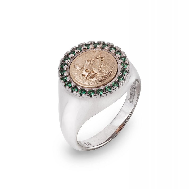 Gerardo Sacco - Anello Toro - Oro 375 - Cristalli