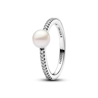 Anello Perla d’Acqua Dolce Coltivata e Pavè