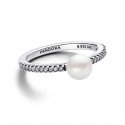 Anello Perla d’Acqua Dolce Coltivata e Pavè