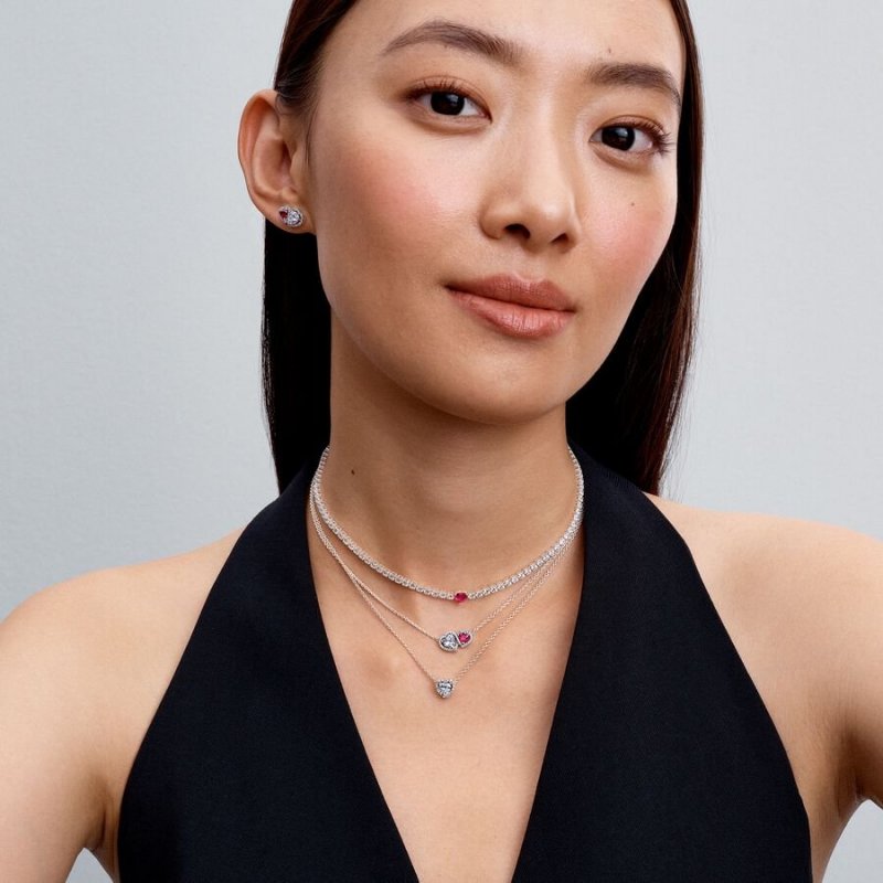 Choker con cuore e punti luce