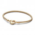 Bracciale Moments Maglia Geometrica con Chiusura a Cuore