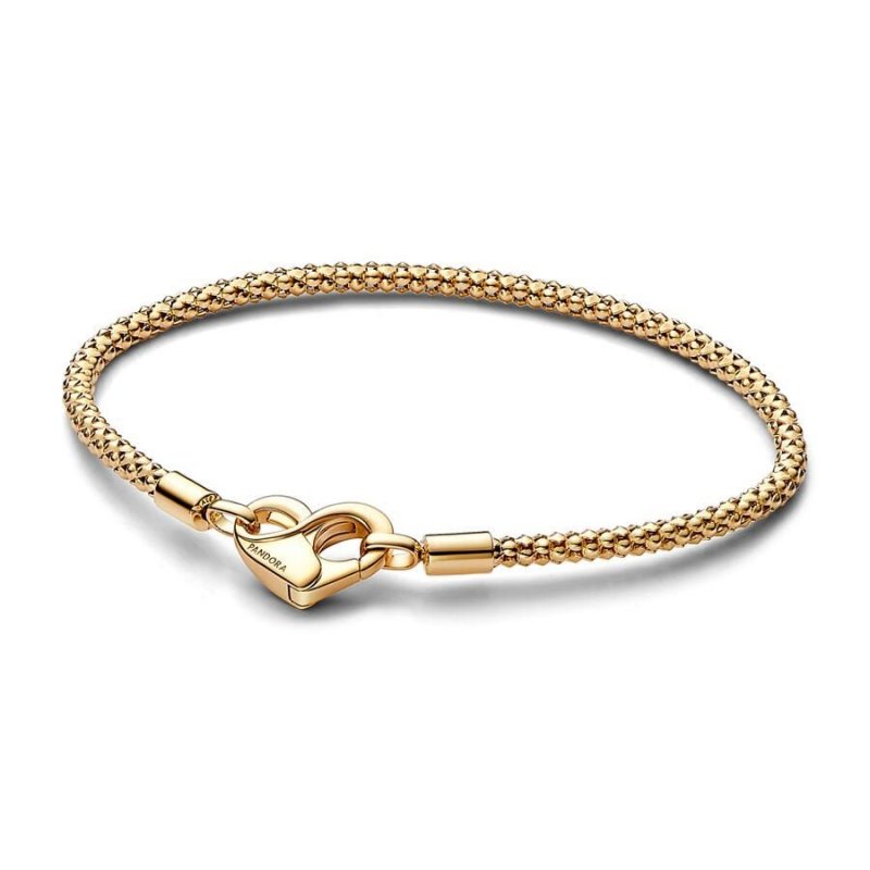 Bracciale Moments Maglia Geometrica con Chiusura a Cuore