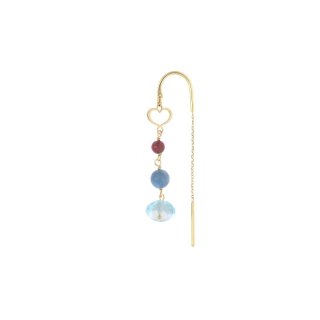 Maman Et Sophie - Orecchino Nuvole - Oro 18Kt - Cianite