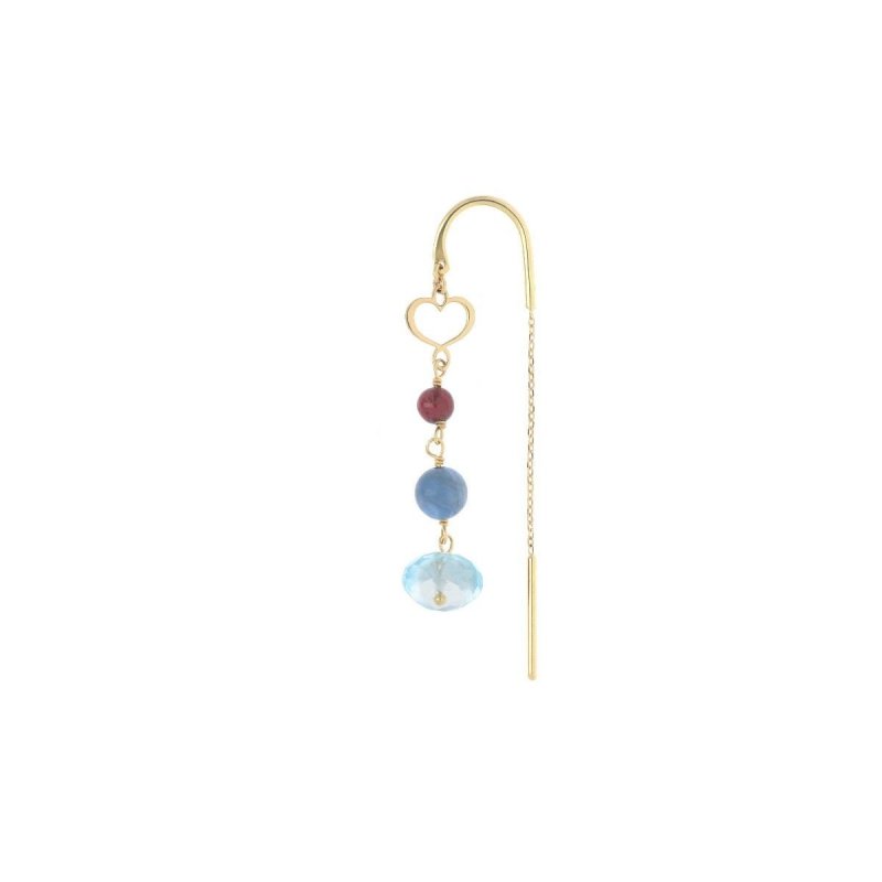 Maman Et Sophie - Orecchino Nuvole - Oro 18Kt - Cianite