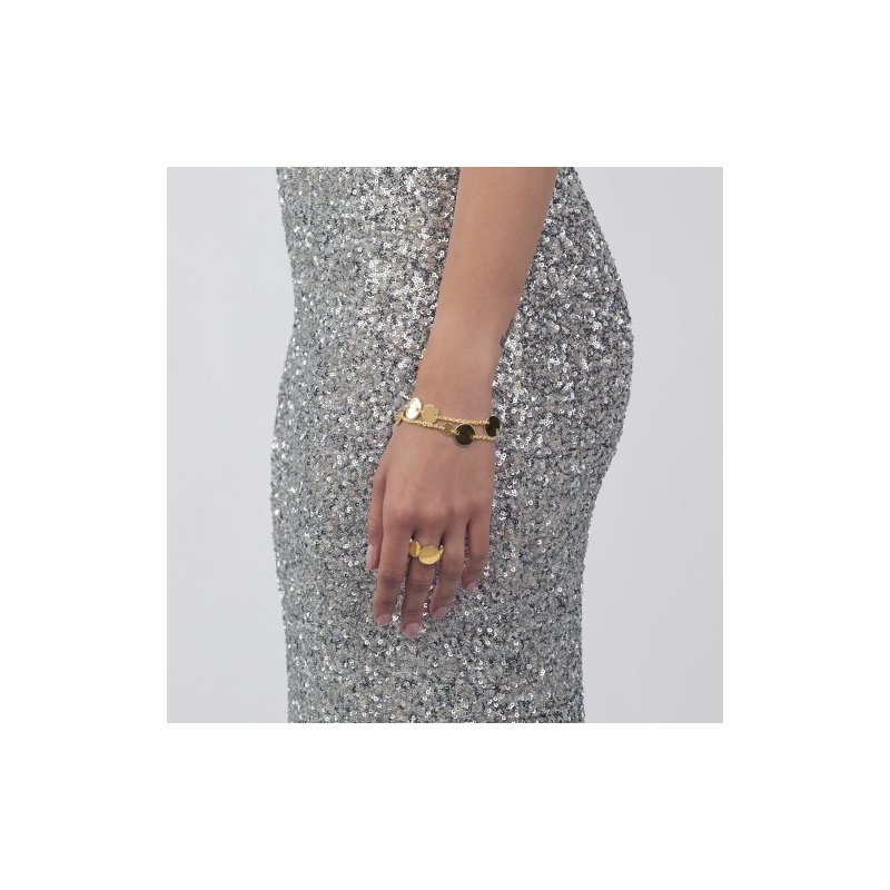 Bracciale Con Medagliette Dorato