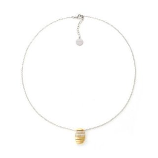 Collana In Argento Bicolore Con Zirconi
