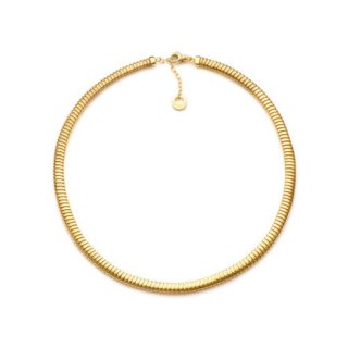 Collana Tubogas In Argento Dorato