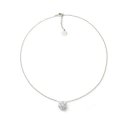 Collana In Argento Con Fiore Di Zirconi