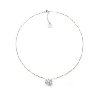 Collana In Argento Con Fiore Di Zirconi