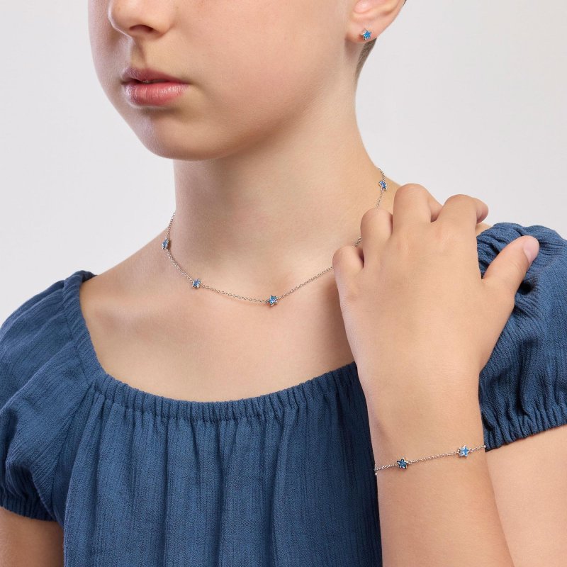 Mabina - Girocollo Stelline - Argento - Zirconi