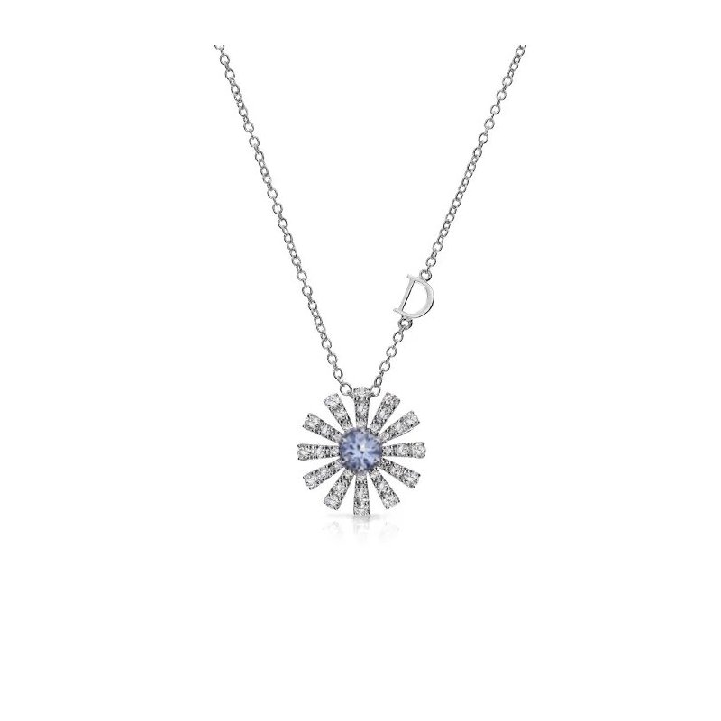 Damiani - Collierino Margherita - Oro Bianco - Acquamarina