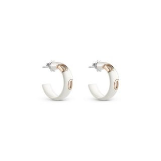 Damiani - Orecchini D.Icon - Oro Bianco/Rosa - Ceramica