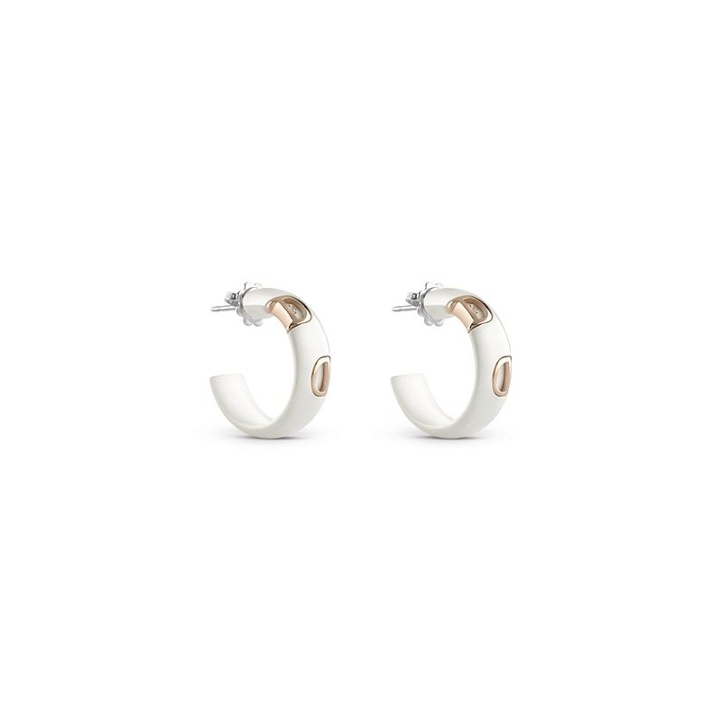 Damiani - Orecchini D.Icon - Oro Bianco/Rosa - Ceramica