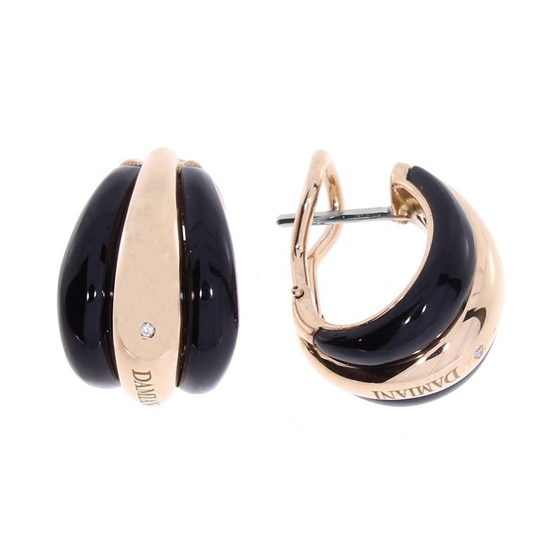 Damiani - Orecchini Spicchi Luna - Oro Rosa - Diamante