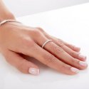 Anello Veretta In Argento Bianco