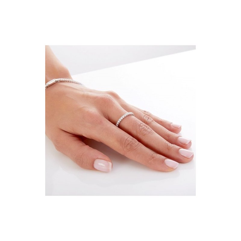 Anello Veretta In Argento Bianco
