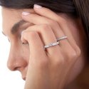 Anello Veretta In Argento Bianco