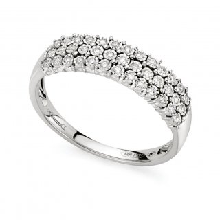 Donna Oro - Anello Incanto - Oro Bianco - Diamante