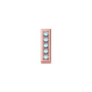 Elements Donnaoro - Lettera I Classica - Oro Rosa - Diamanti