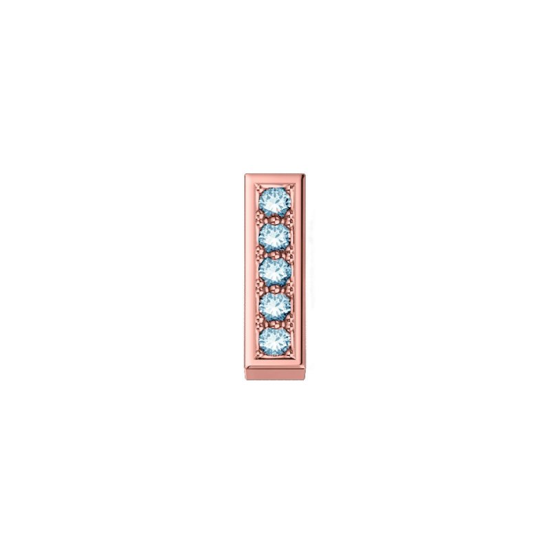 Elements Donnaoro - Lettera I Classica - Oro Rosa - Diamanti
