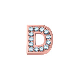 Elements Donnaoro - Lettera D - Oro Rosa - Diamanti