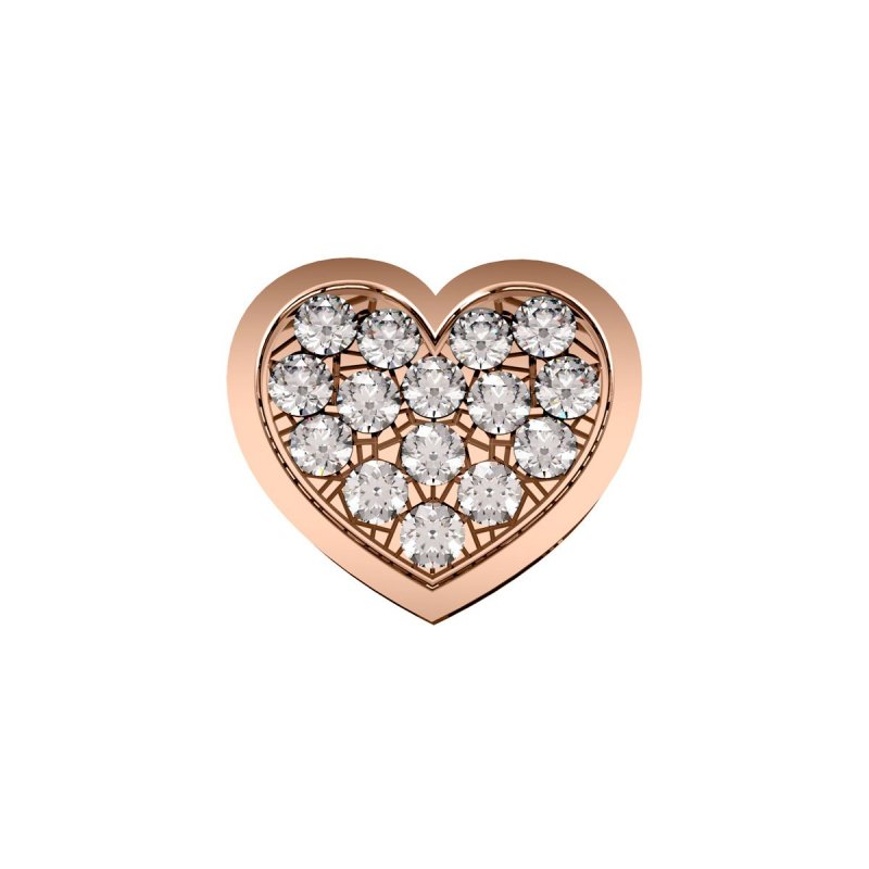 Elements Donnaoro - Cuore Grande - Oro Rosa - Diamanti