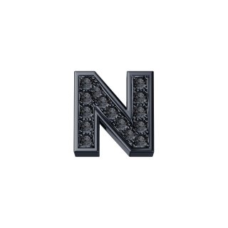 Elements Donnaoro - Lettera N - Oro Brunito - Diamanti