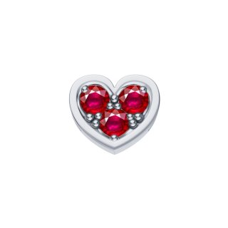 Elements Donnaoro - Cuore Reverso - Oro Bianco - Rubini
