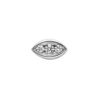 Elements Donnaoro - Profilo Navette - Oro Bianco - Diamanti