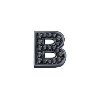Elements Donnaoro - Lettera B Classica - Oro Brunito - Diamanti Neri