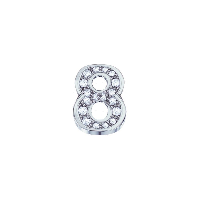 Elements Donnaoro - Numero 8 - Oro Bianco - Diamanti