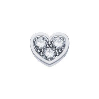 Elements Donnaoro - Cuore Reverso - Oro Bianco - Diamanti