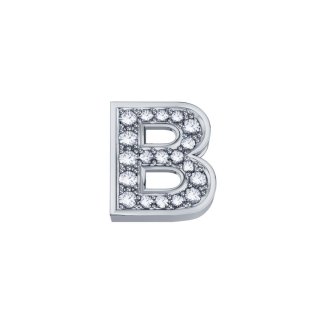 Elements Donnaoro - Lettera B Classica - Oro Bianco - Diamanti