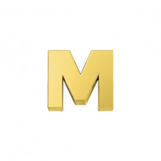 Elements Donnaoro - Lettera M Classica - Oro Giallo