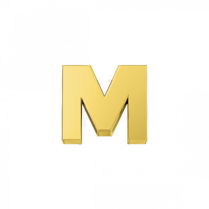 Elements Donnaoro - Lettera M Classica - Oro Giallo